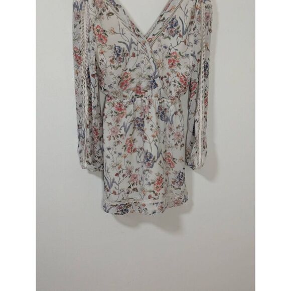 Cupcakes & Cashmere Long Sleeve Floral Dress - Size Small - Picture 3 of 8
